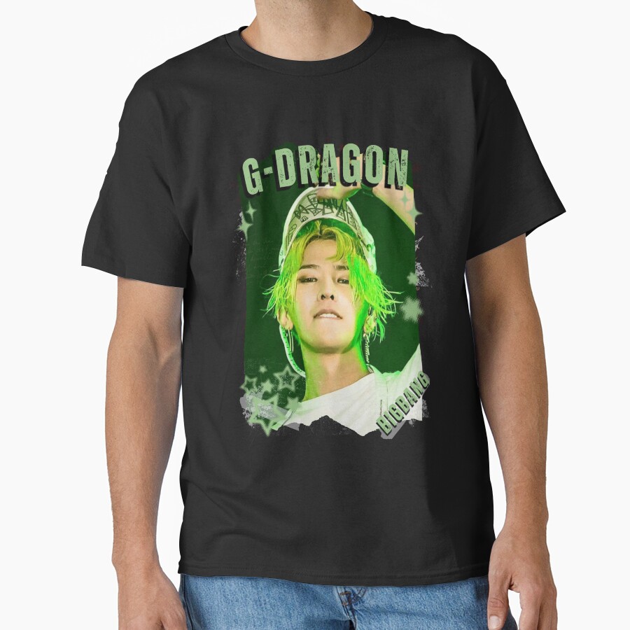 BigBangg G Dragon Retro Y2k Preppy Scrapbook Scrapbook Collage Design T-shirt - Image 2