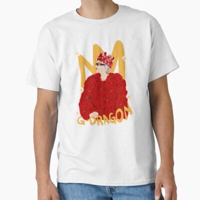 G Dragon Red Rose Crown Pop Art T-shirt