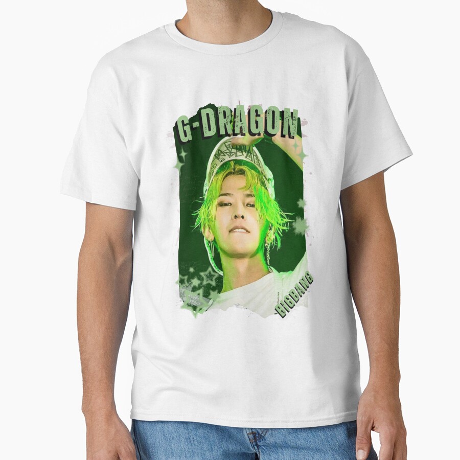 BigBangg G Dragon Retro Y2k Preppy Scrapbook Scrapbook Collage Design T-shirt