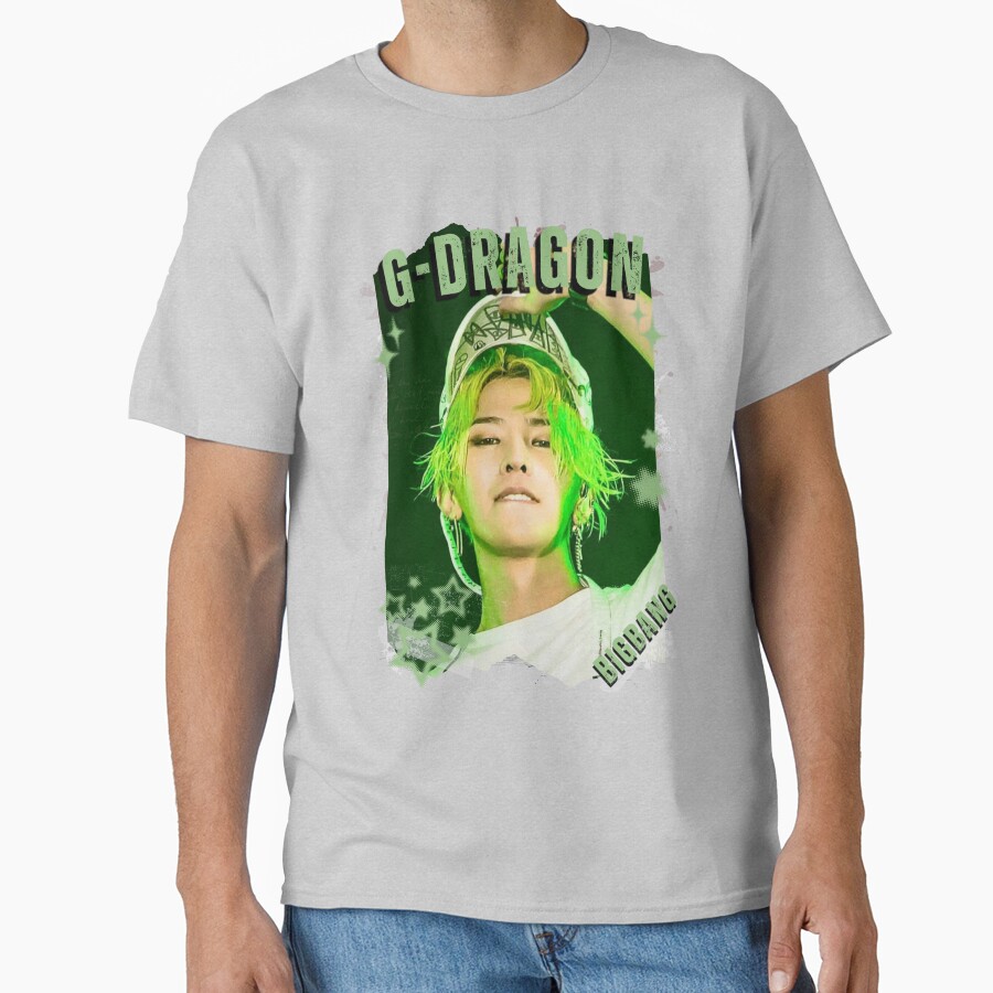 BigBangg G Dragon Retro Y2k Preppy Scrapbook Scrapbook Collage Design T-shirt - Image 3