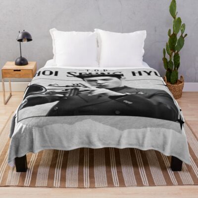 Top Choi Seung Hyun Korean Actor Retro Collage Design Throw Blanket