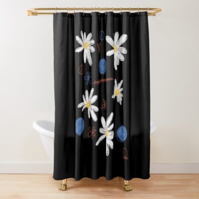 Bigbang Floral Stickers G-dragon Shower Curtain