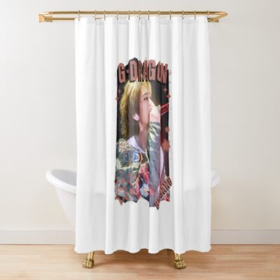 Bigbang G Dragon Retro Y2k Scrapbook Shower Curtain