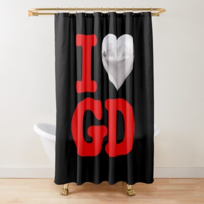 Bigbang I Love Gd Red Text Shower Curtain