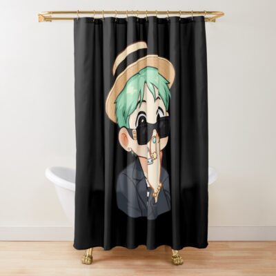 Bigbangcute Chibi King Of Kpop Shower Curtain
