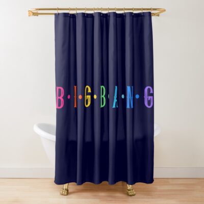 Bigbang K-pop Group Text Colorful Shower Curtain