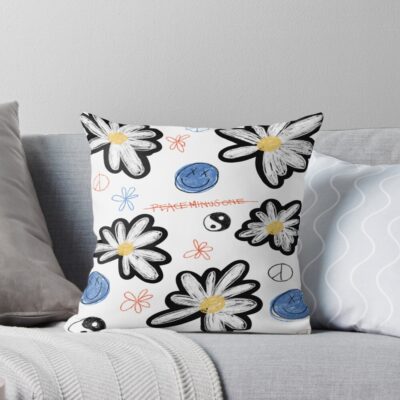 Gdragon Peaceminusone Design Throw Pillow