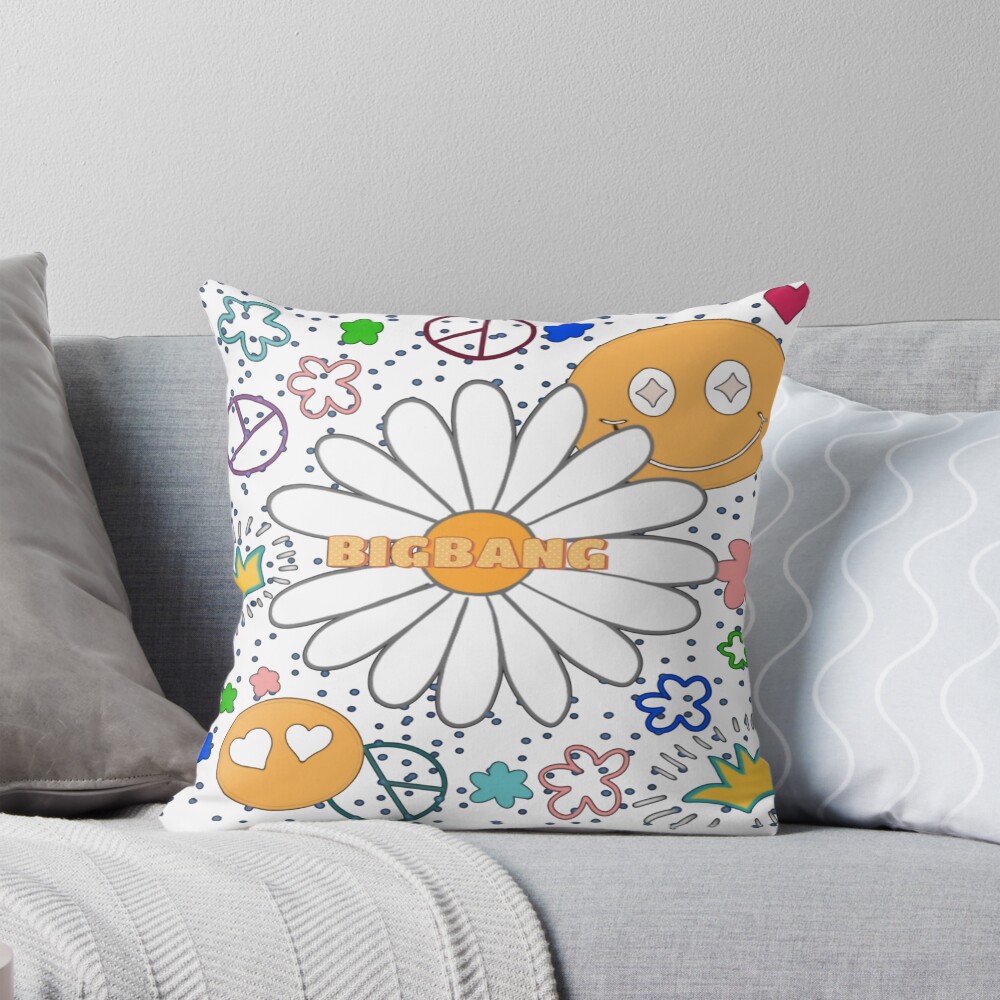 Bigbang K Pop Logo Combination Design Throw Pillow